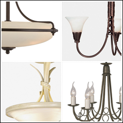 Designer Lighting Ironcraft Semi Flush Ceiling Lights 